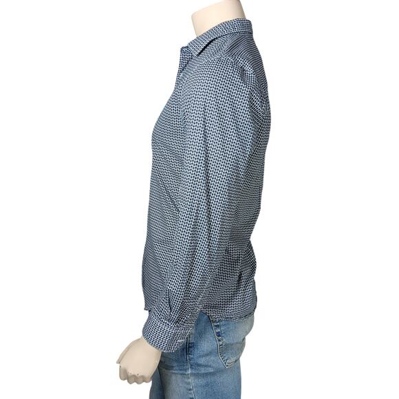 Michael Brandon Los Angeles Button Down Shirt Size Small Blue and White - Picture 4 of 10